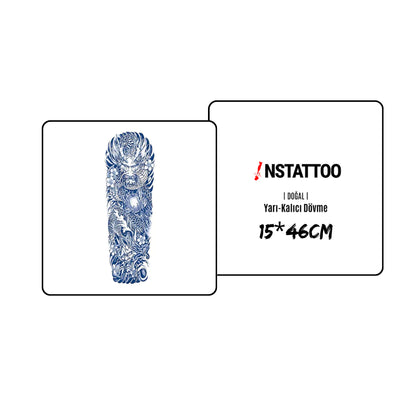 (Full Sleeve) Smaug - Halb-permanentes Tattoo