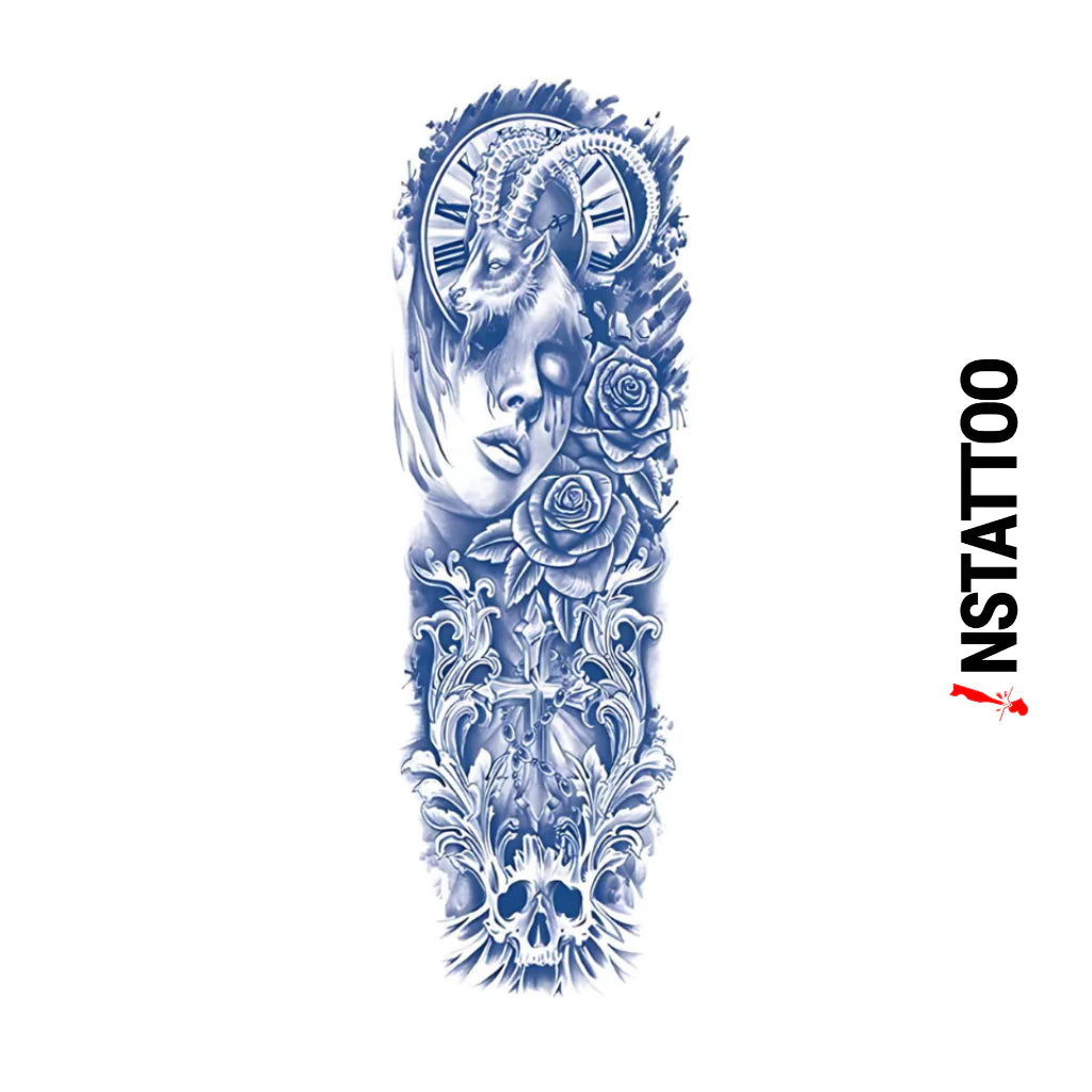 (Full Sleeve) Timeless - Halb-permanentes Tattoo