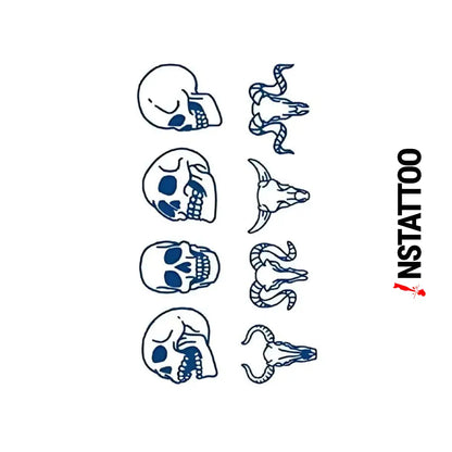 (Limited Stock) Skull - Halb-permanentes Tattoo