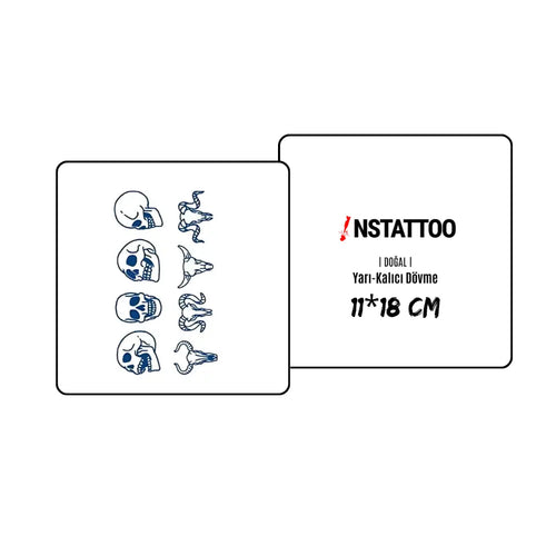 (Limited Stock) Skull - Halb-permanentes Tattoo