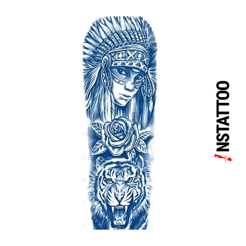 (Full Sleeve) Injuan - Halb-permanentes Tattoo