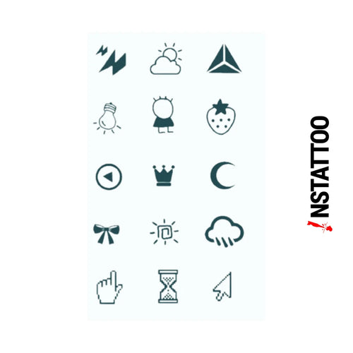 (15 Tattoo) Minimal Package - Halb-permanentes Tattoo