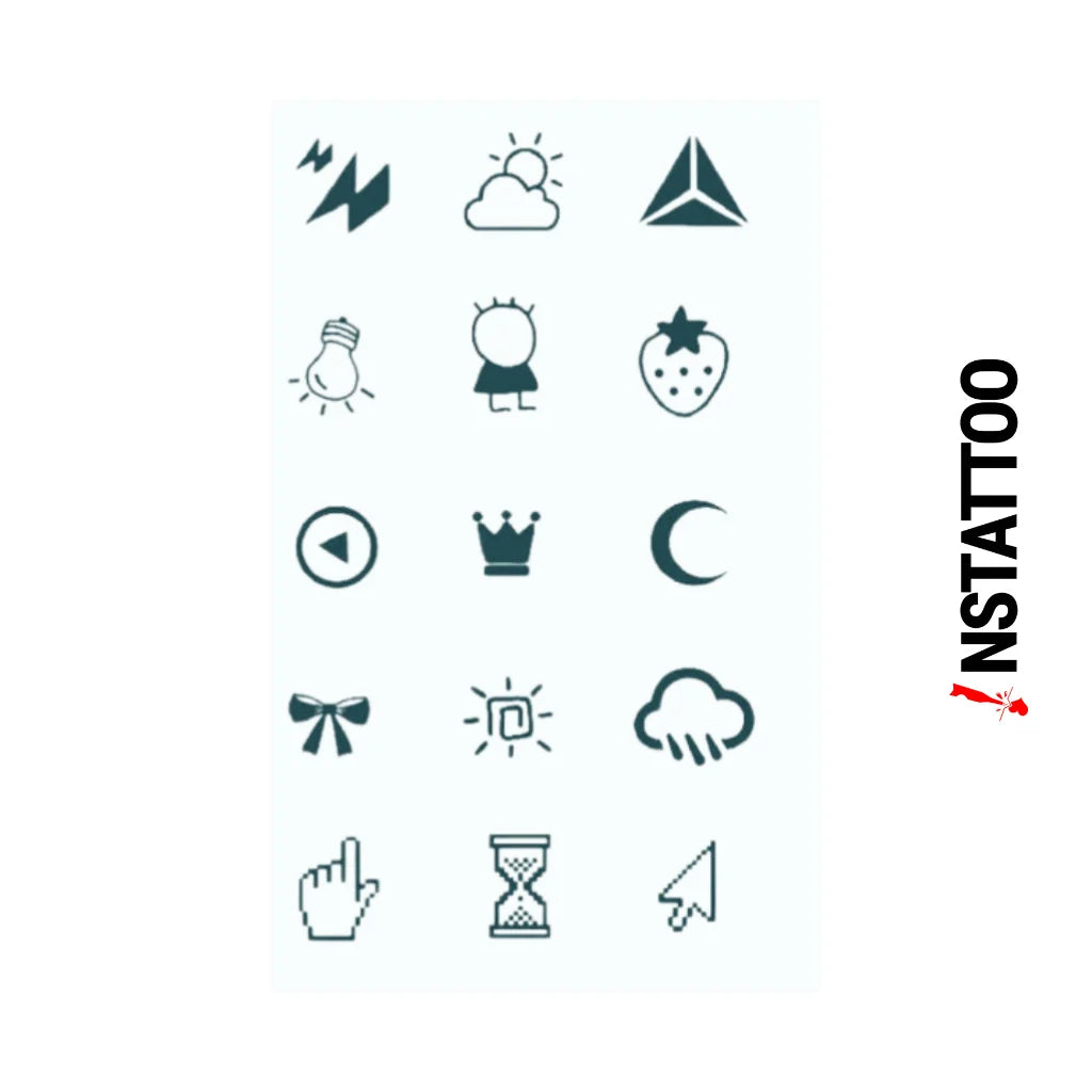 (15 Tattoo) Minimal Package - Halb-permanentes Tattoo