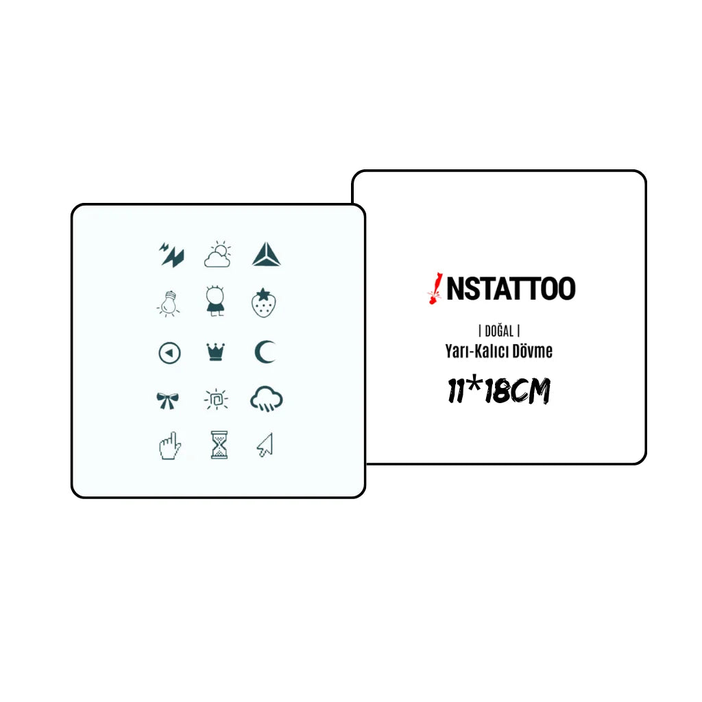 (15 Tattoo) Minimal Package - Halb-permanentes Tattoo