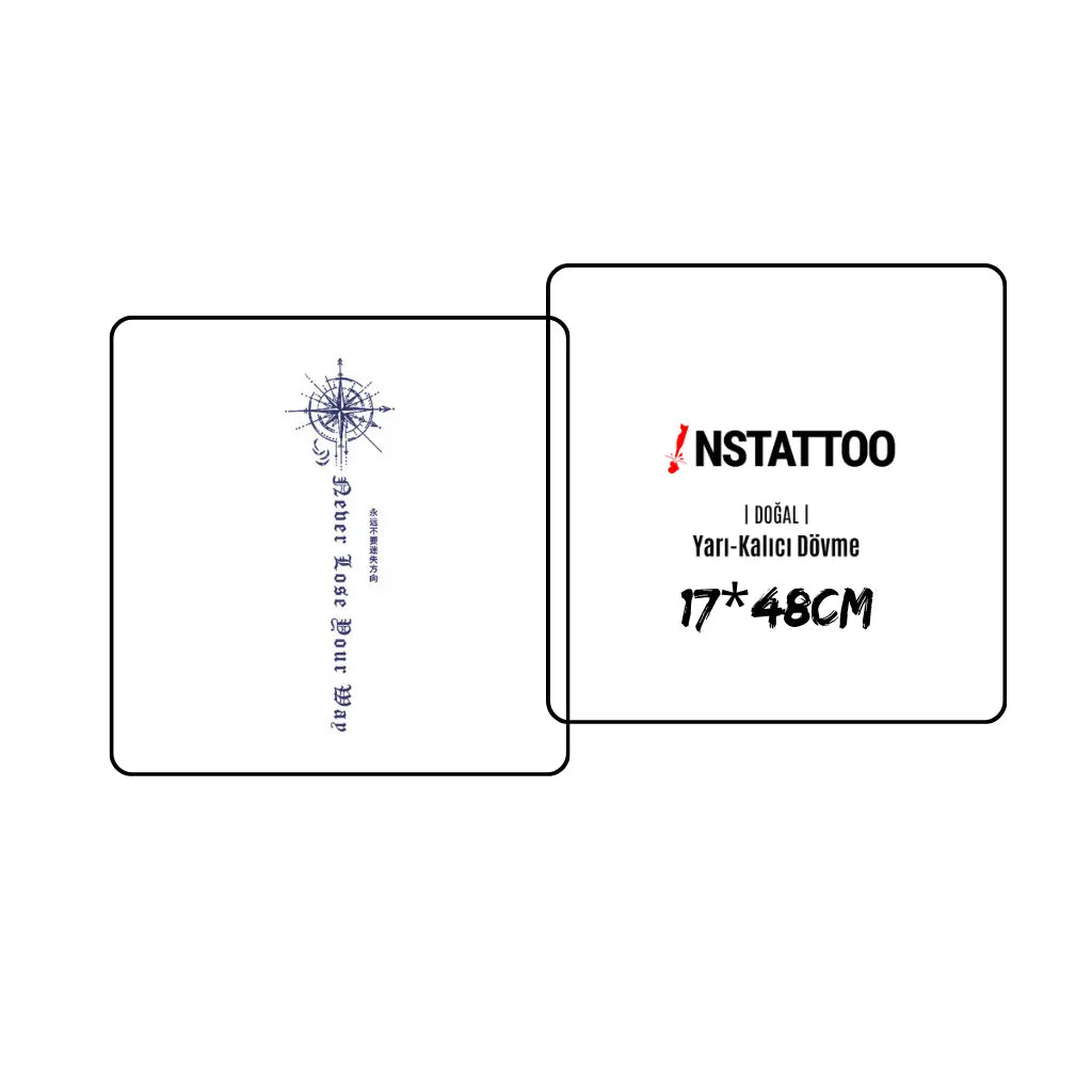 Compass -Halb-permanentes Tattoo