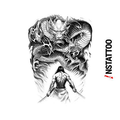 Oden's Battle - Halb-permanentes Tattoo