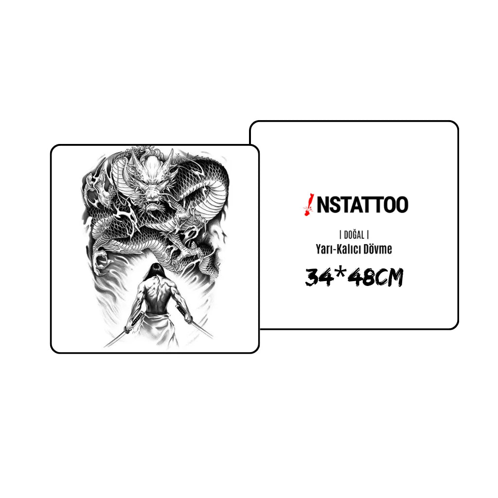 Oden's Battle - Halb-permanentes Tattoo