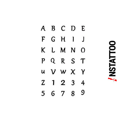 Letter-Number - Halb-permanentes Tattoo