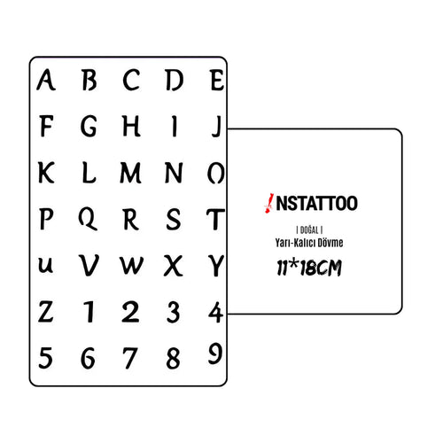 Letter-Number - Halb-permanentes Tattoo