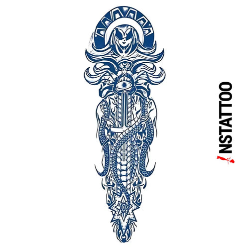 (Full Sleeve) AKU - Halb-permanentes Tattoo