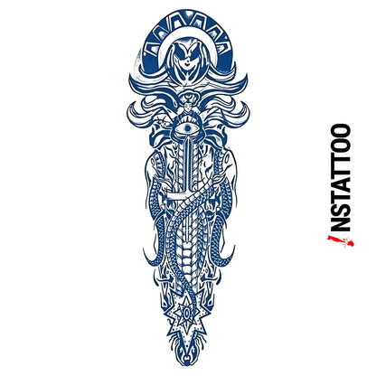 (Full Sleeve) AKU - Halb-permanentes Tattoo