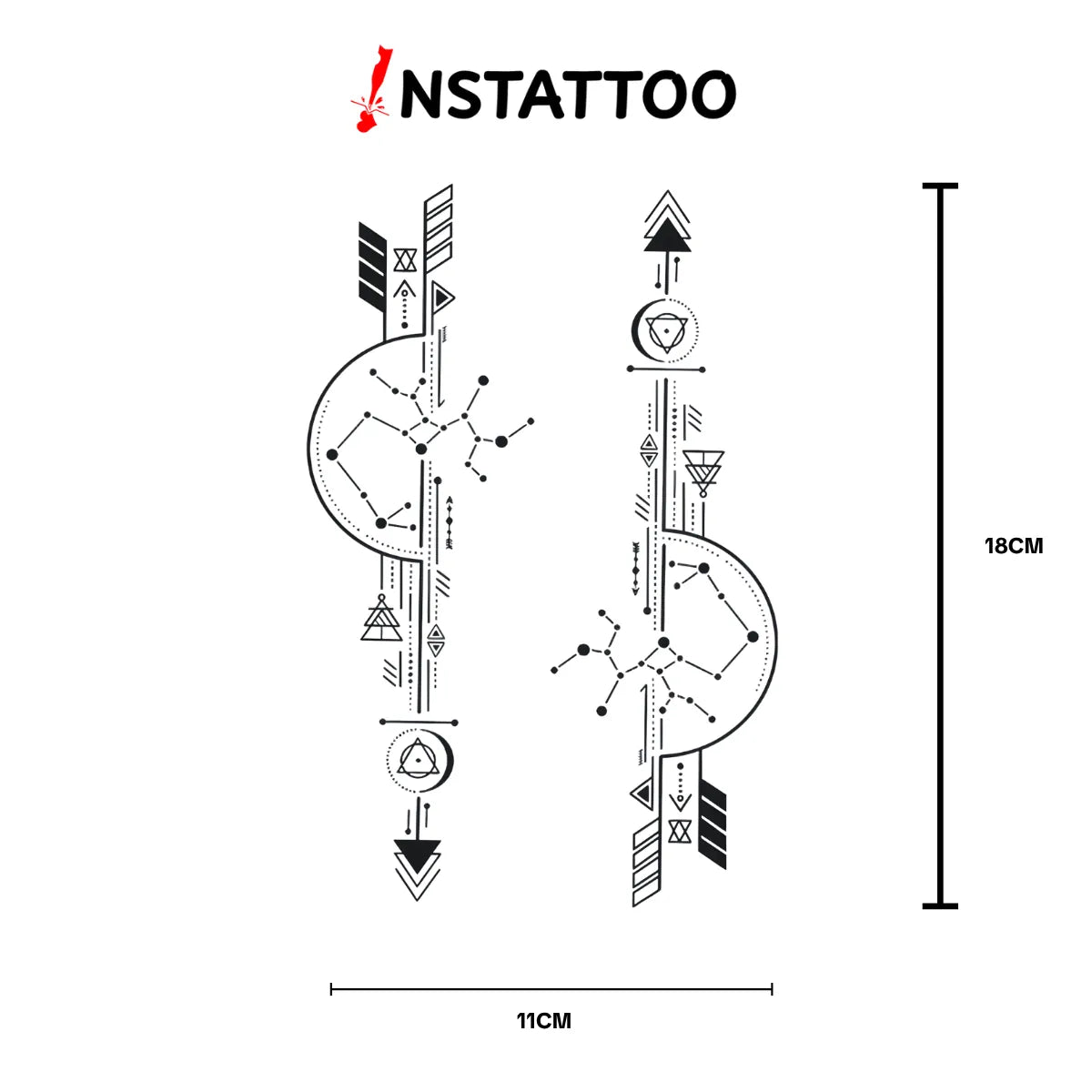 Arrow - Halb-permanentes Tattoo