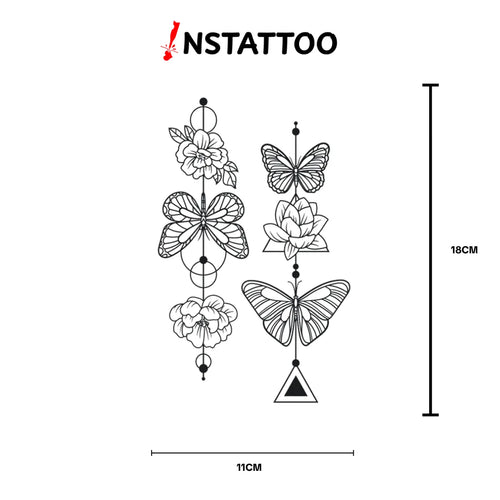 Butterfly 2 Piece - Halb-permanentes Tattoo