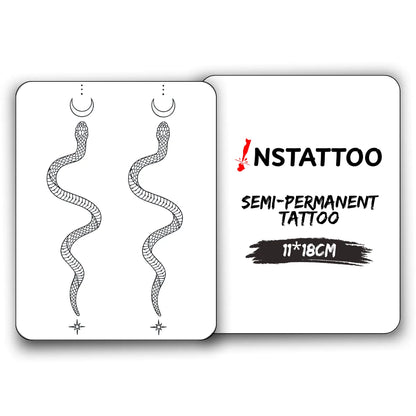 Cosmic Snake Couple - Halb-permanentes Tattoo