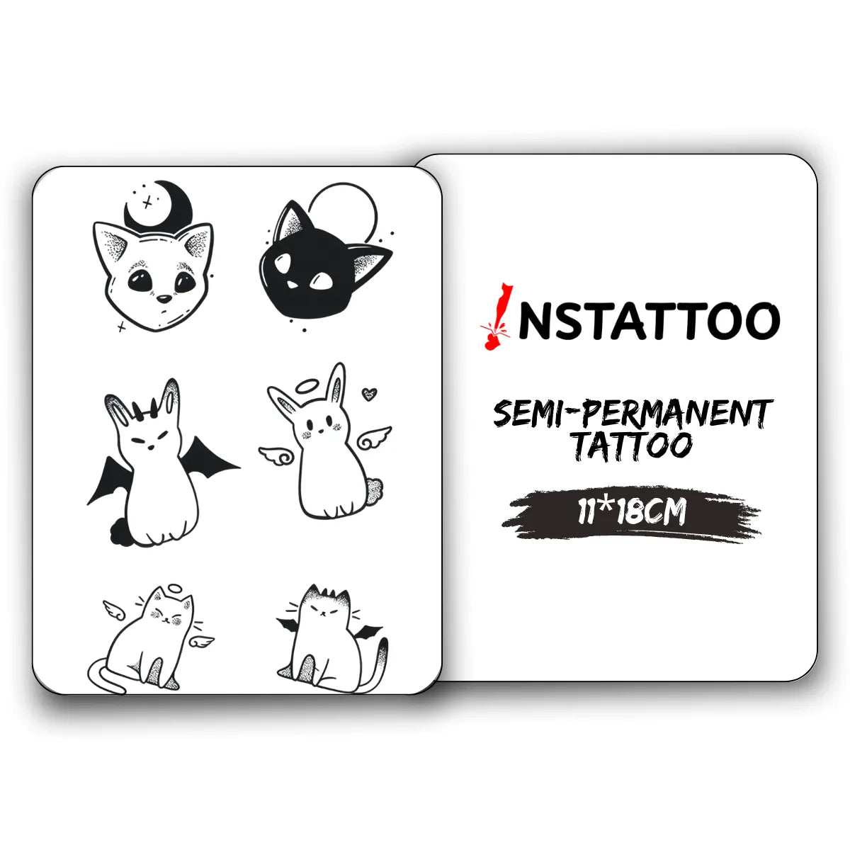 Couple Kitten - Halb-permanentes Tattoo