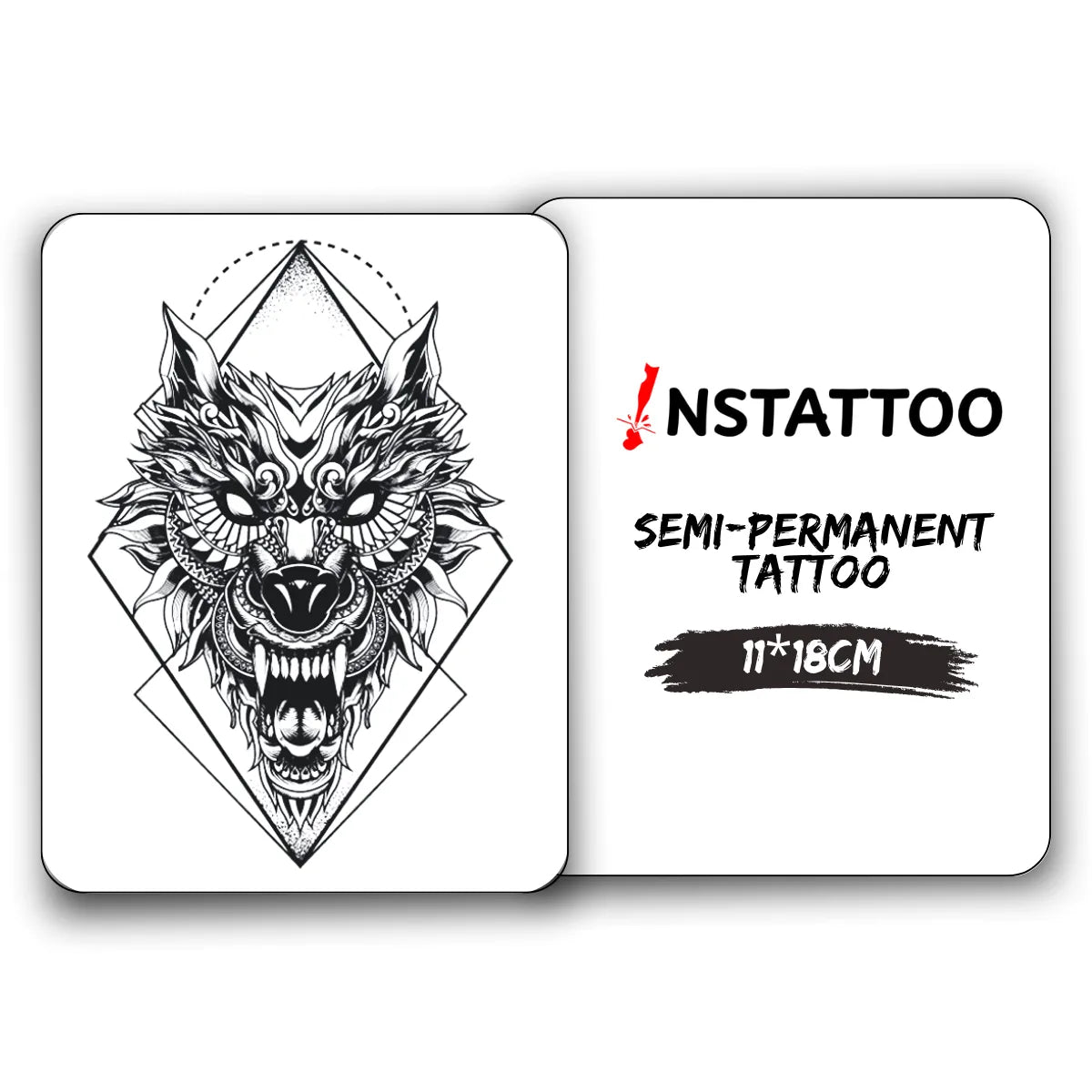 Direwolf- Halb-permanentes Tattoo