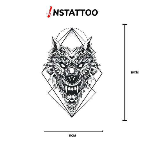 Direwolf- Halb-permanentes Tattoo