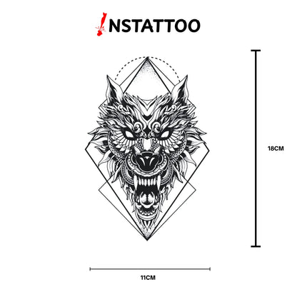 Direwolf- Halb-permanentes Tattoo