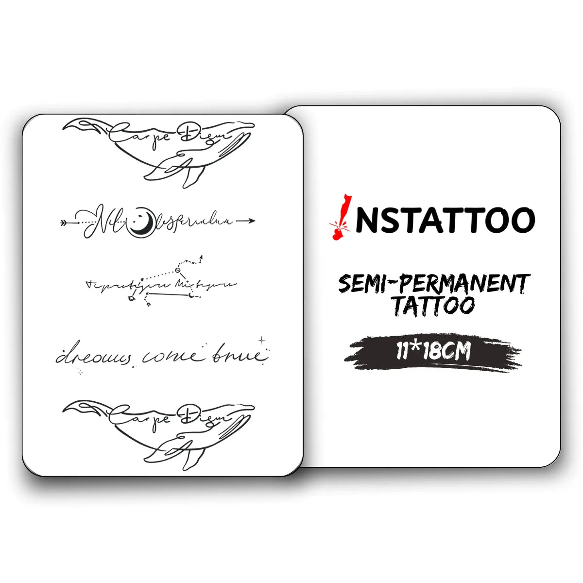 (5 Tattoo) D R E A M S -Paket- Halb-permanentes Tattoo