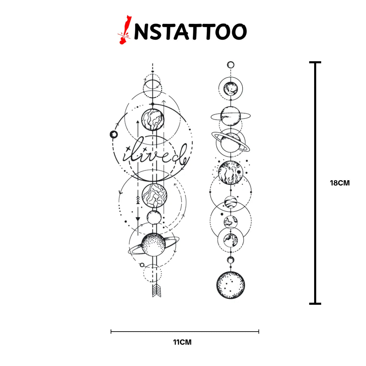 Ekinoks 2 Piece - Halb-permanentes Tattoo