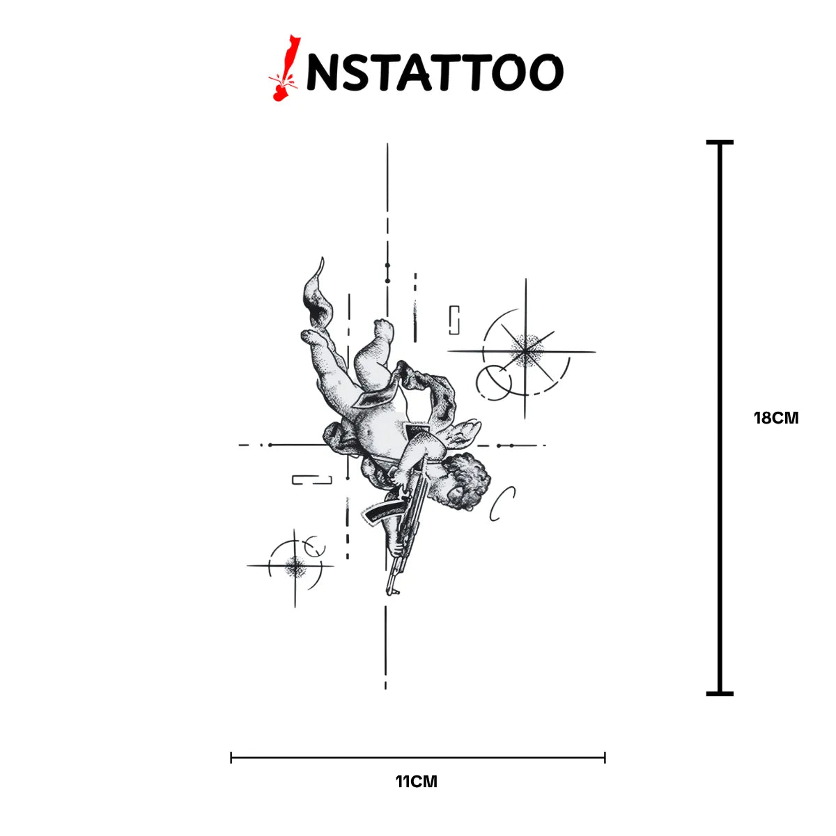 Eros-47 -Halb-permanentes Tattoo