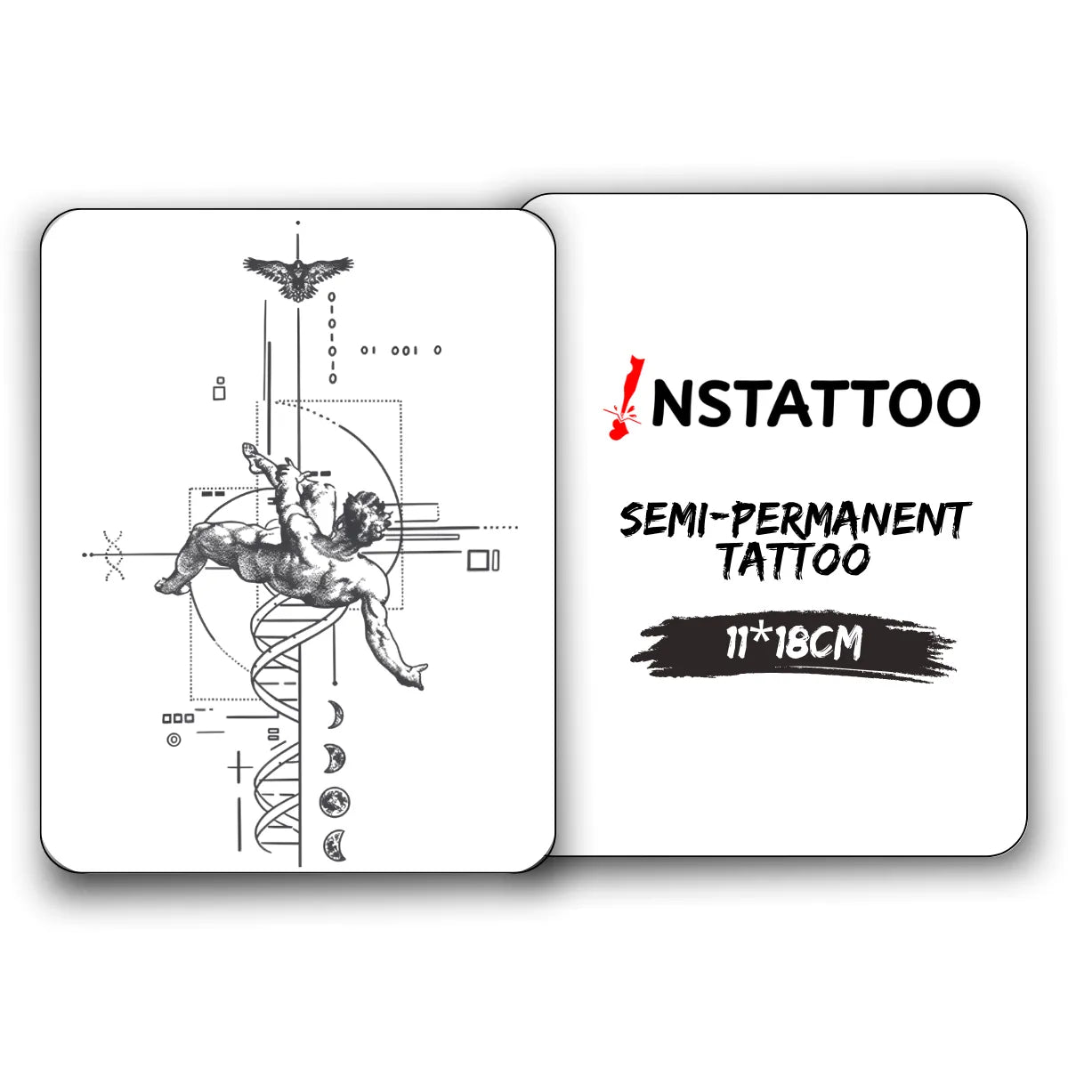 (Special Design) F A L L E N - Halb-permanentes Tattoo