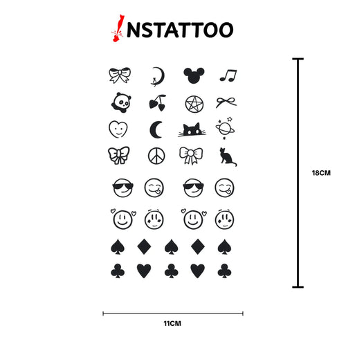 (32 Tattoo) Finger Tattoo II - Halb-permanentes Tattoo