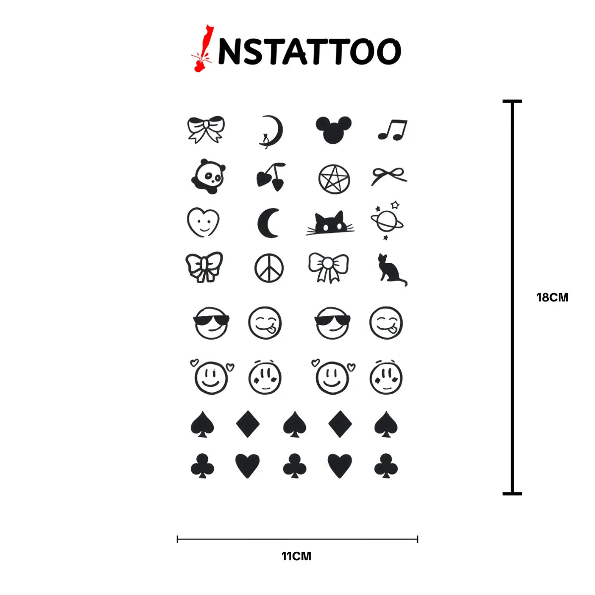 (32 Tattoo) Finger Tattoo II - Halb-permanentes Tattoo