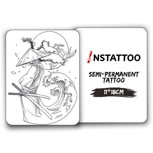 Hokusai - Halb-permanentes Tattoo