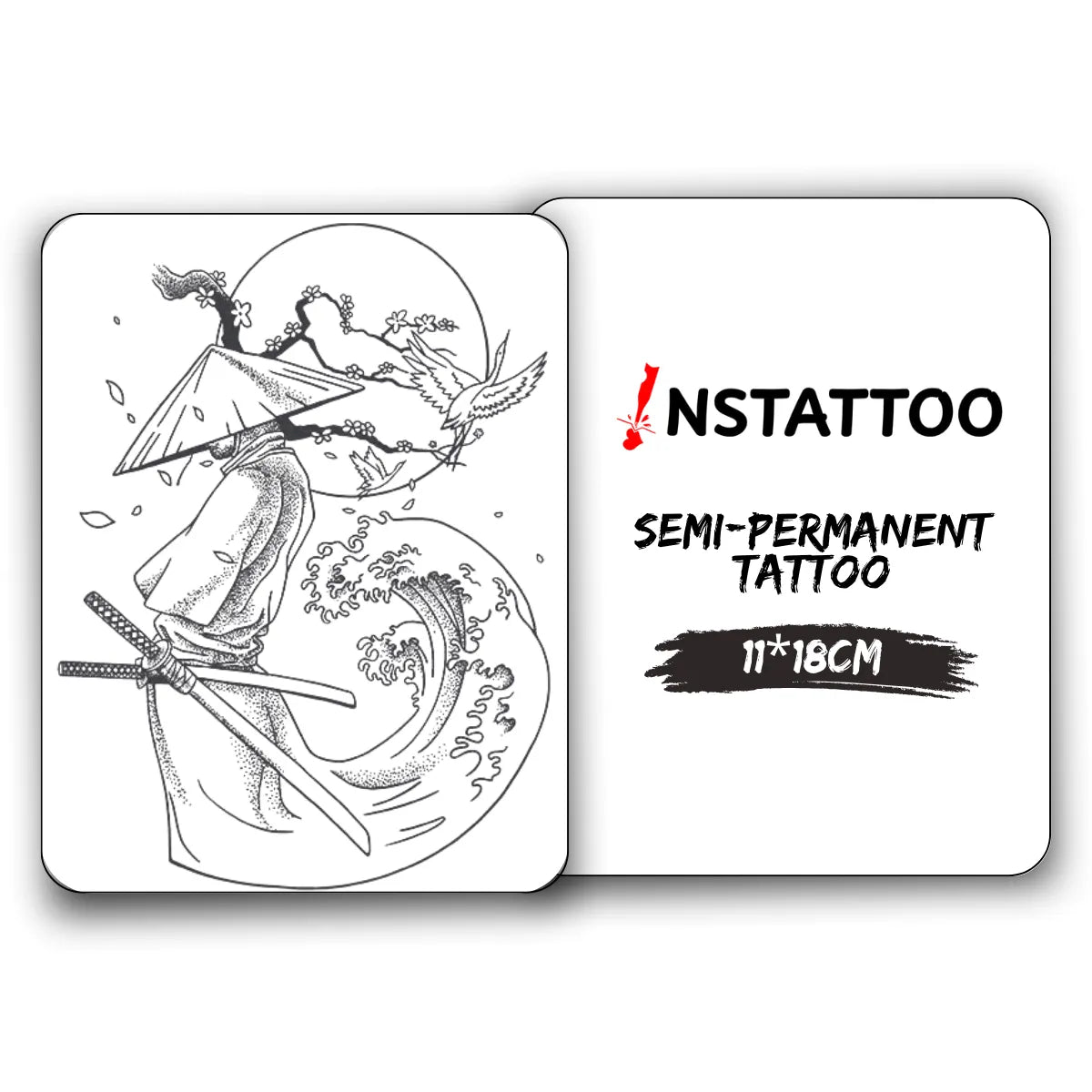 Hokusai - Halb-permanentes Tattoo