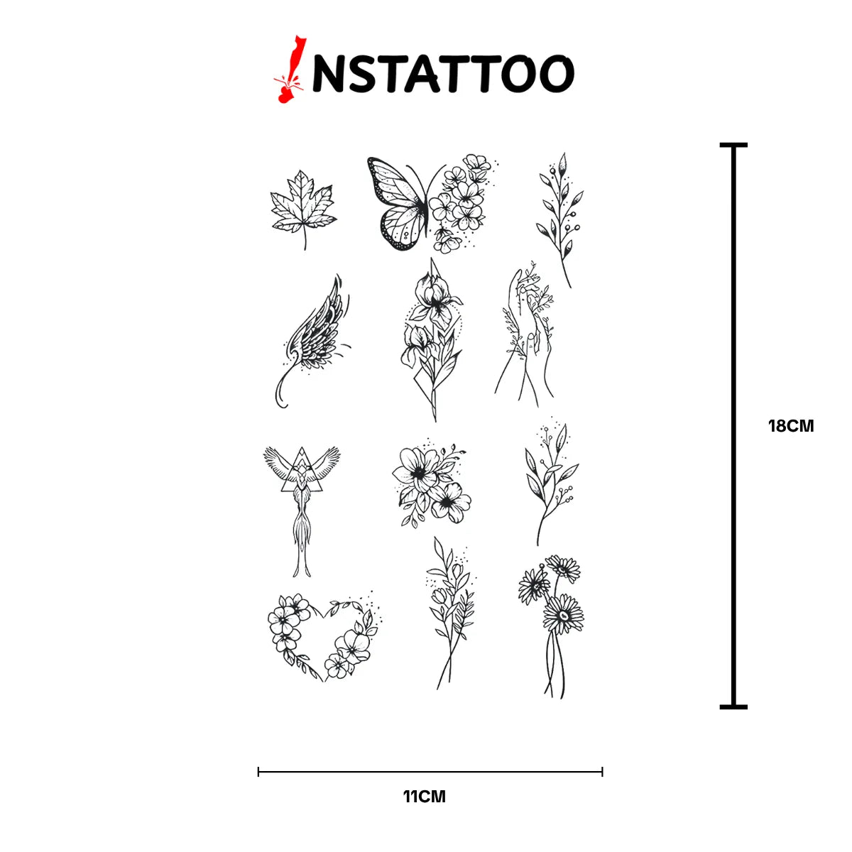 (12 Tattoo) Indecisive Package - Halb-permanentes Tattoo