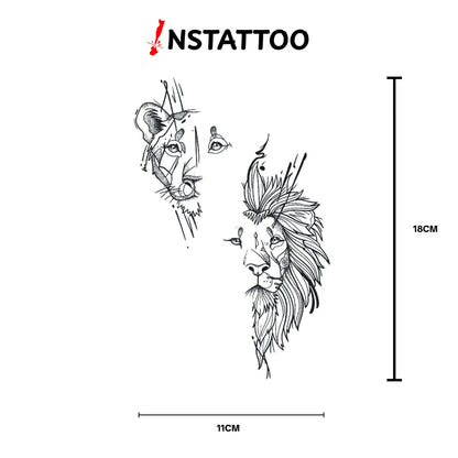 King and Queen - Halb-permanentes Tattoo