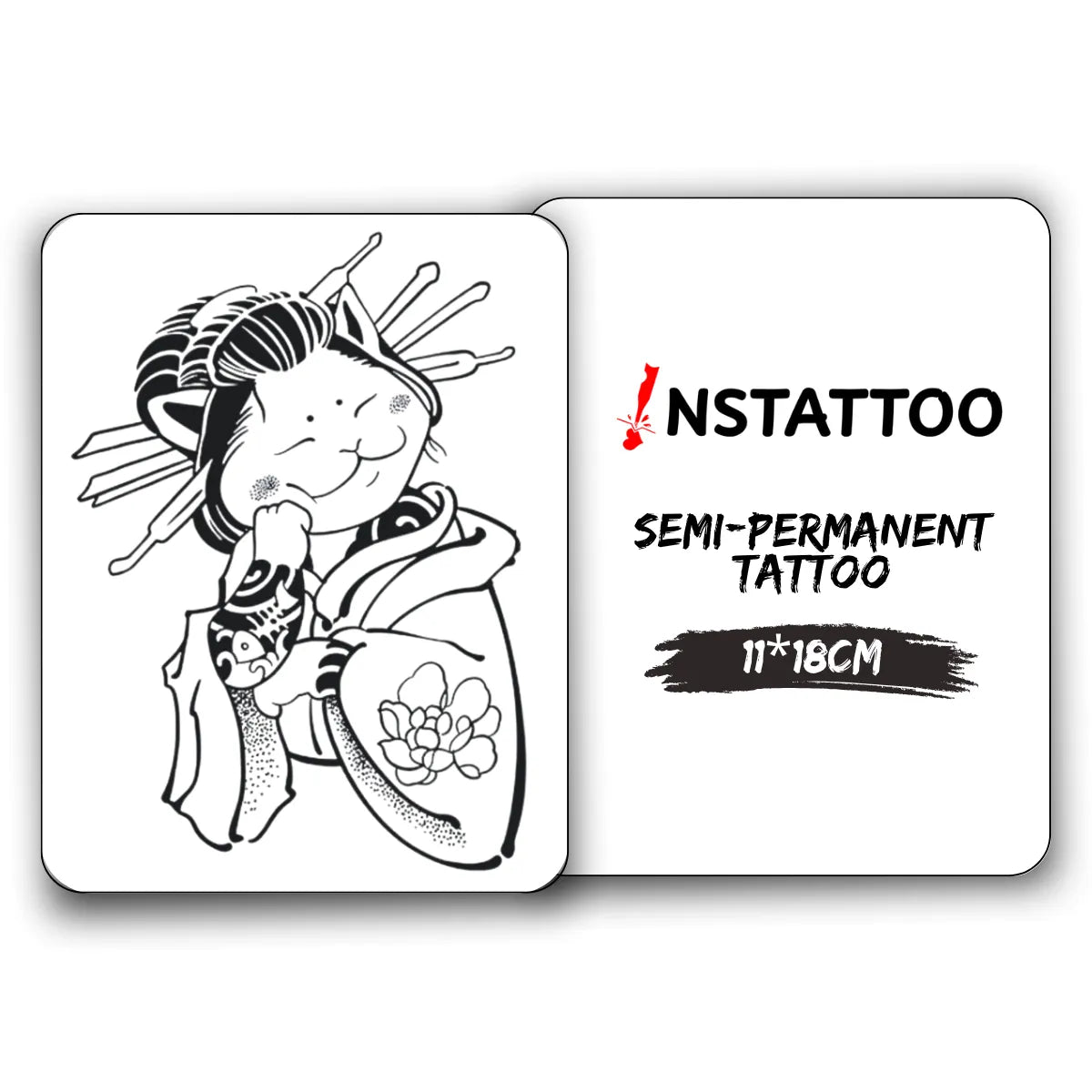 Kitsune - Halb-permanentes Tattoo