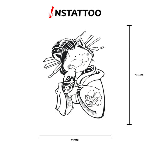 Kitsune - Halb-permanentes Tattoo