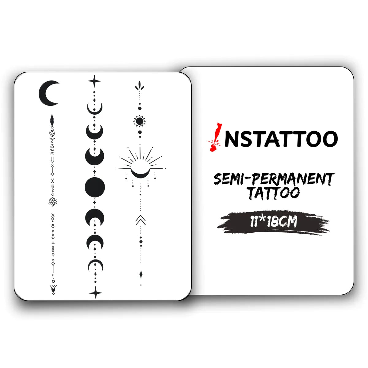 (3 Tattoo) L U N A R - Halb-permanentes Tattoo