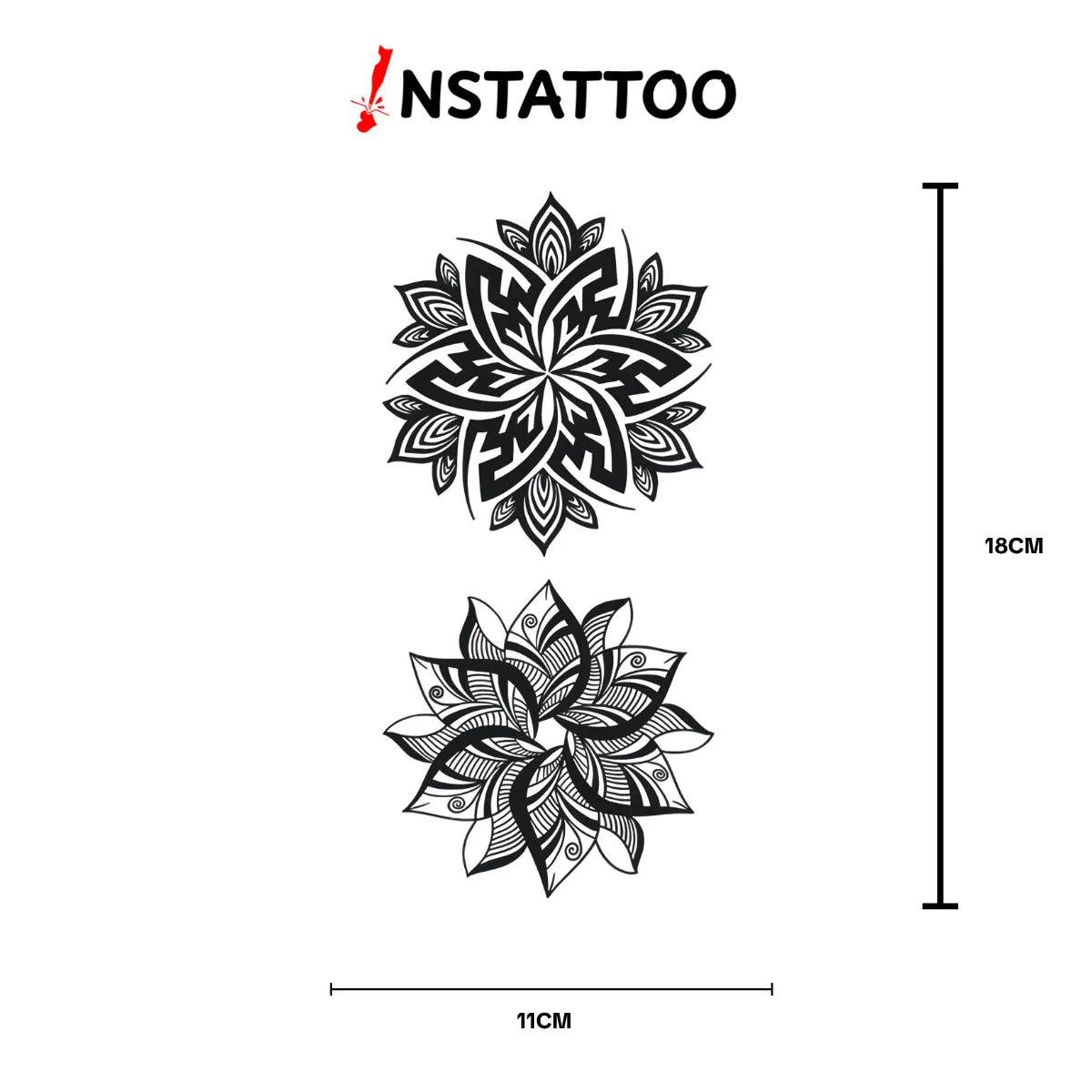 Mandala 2 - Halb-permanentes Tattoo