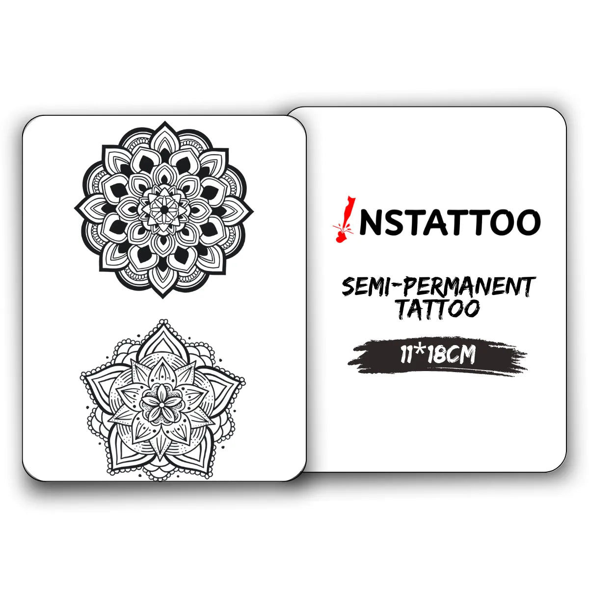 Mandala II - Halb-permanentes Tattoo