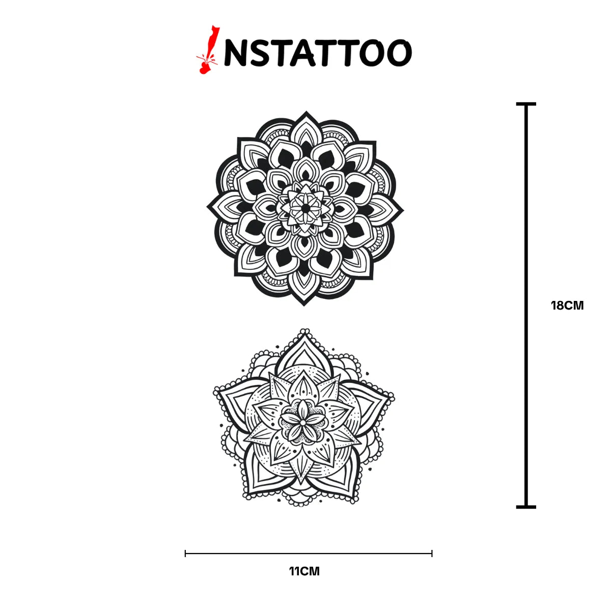 Mandala II - Halb-permanentes Tattoo