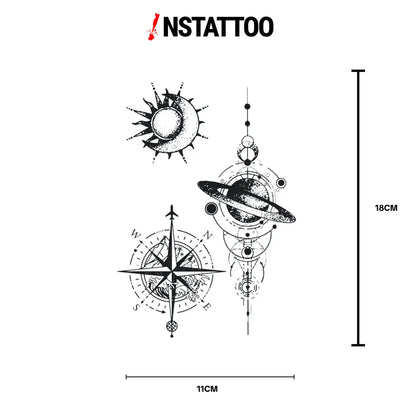 Universe 3 Piece - Halb-permanentes Tattoo