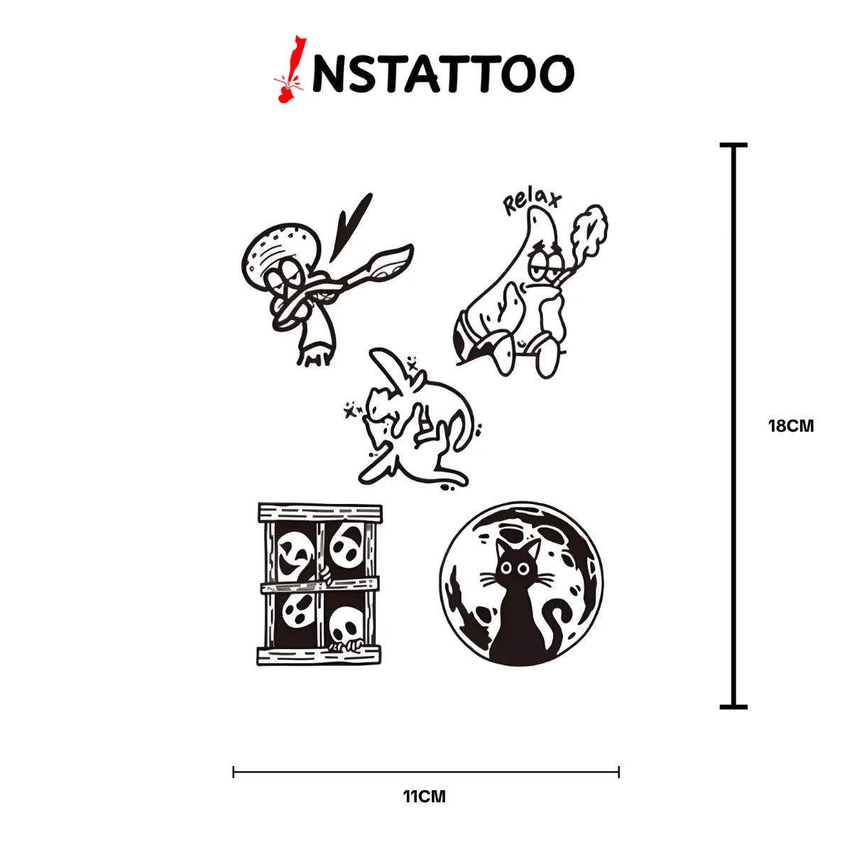 (5 Tattoo) Minimal Package I - Halb-permanentes Tattoo