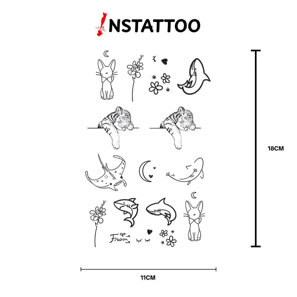 (14 Tattoo) Nature Package - Halb-permanentes Tattoo