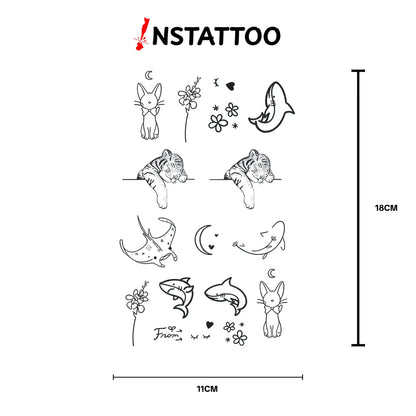 (14 Tattoo) Nature Package - Halb-permanentes Tattoo
