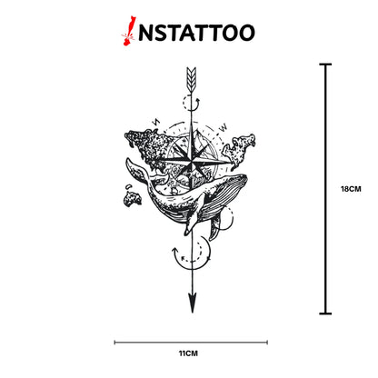 Ocean - Halb-permanentes Tattoo