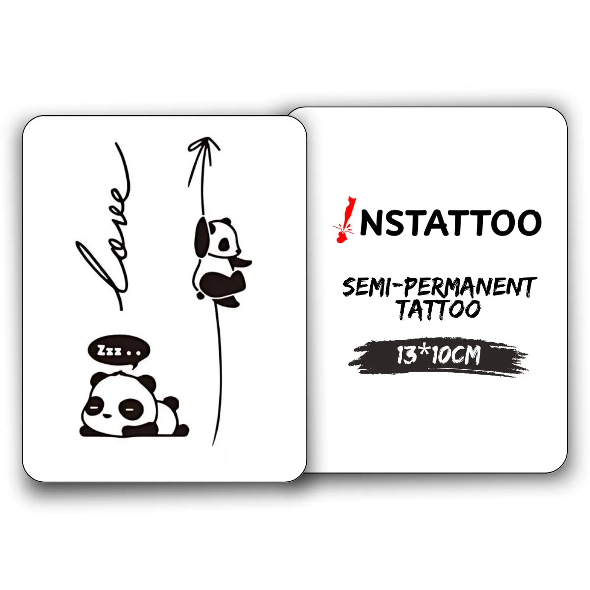 Panda - Halb-permanentes Tattoo