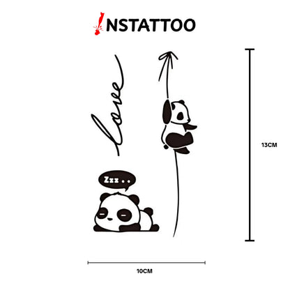 Panda - Halb-permanentes Tattoo