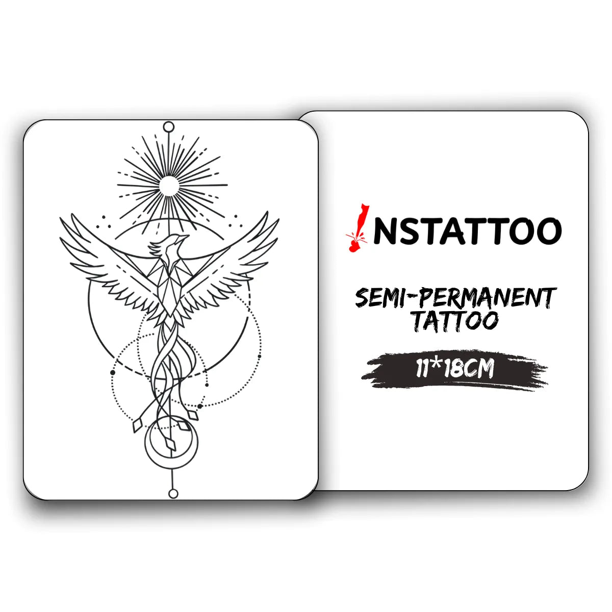 Phoenix - Halb-permanentes Tattoo