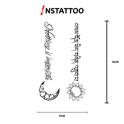 Sun-Moon Couple - Halb-permanentes Tattoo