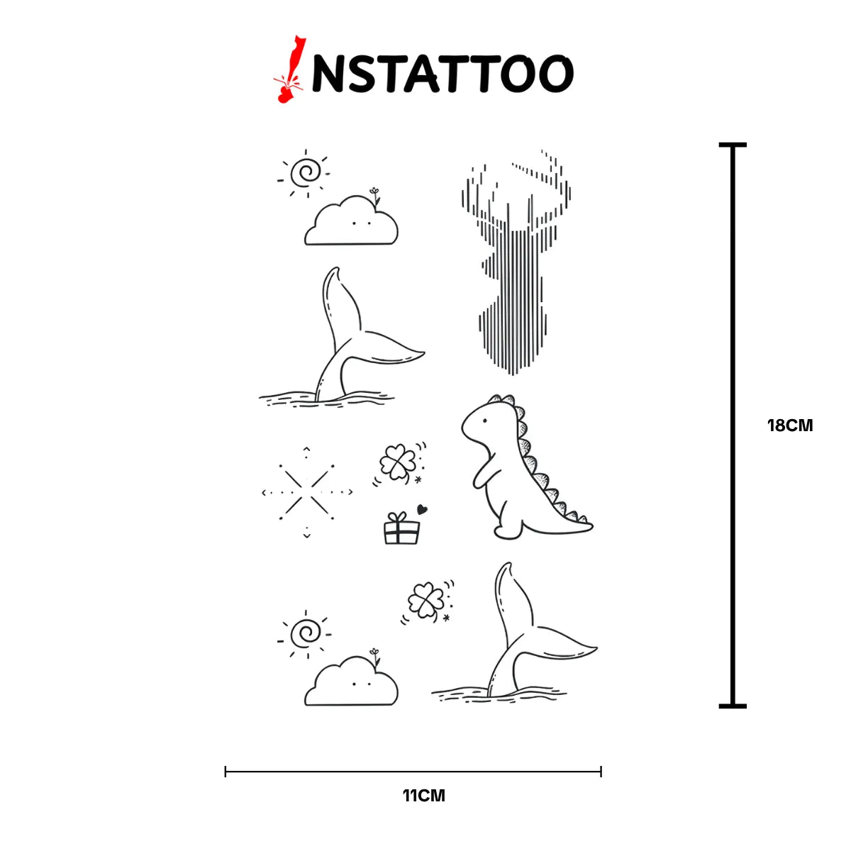 (9 Tattoo) Sweet Package 2 - Halb-permanentes Tattoo