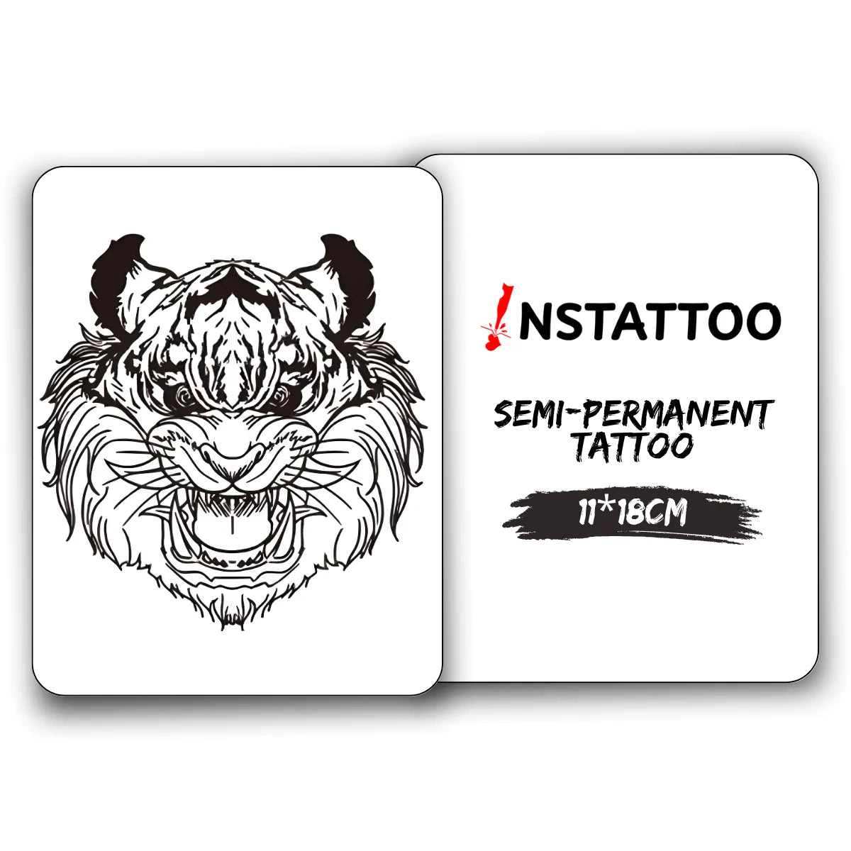 Tiger - Halb-permanentes Tattoo