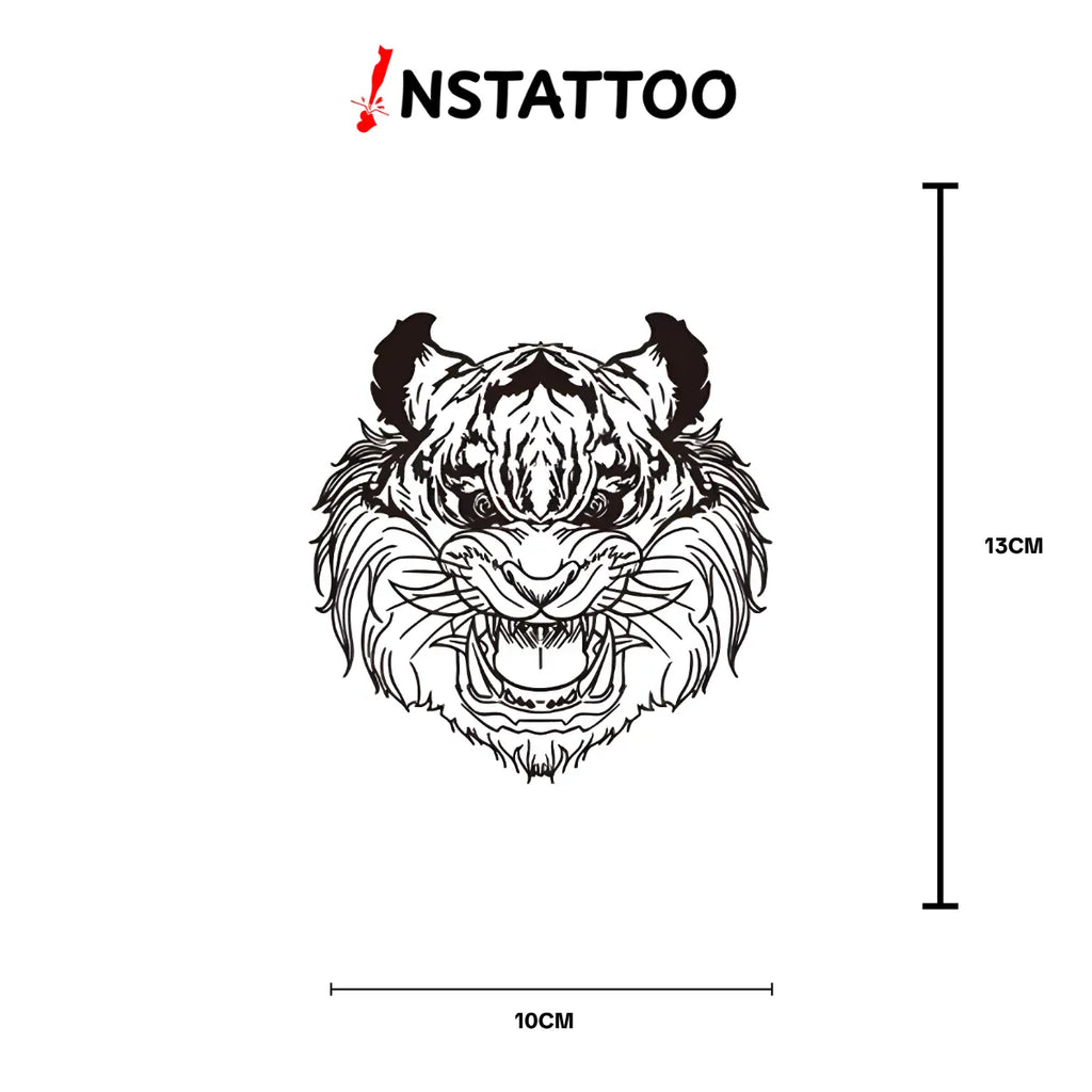 Tiger - Halb-permanentes Tattoo